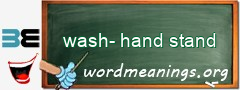 WordMeaning blackboard for wash-hand stand